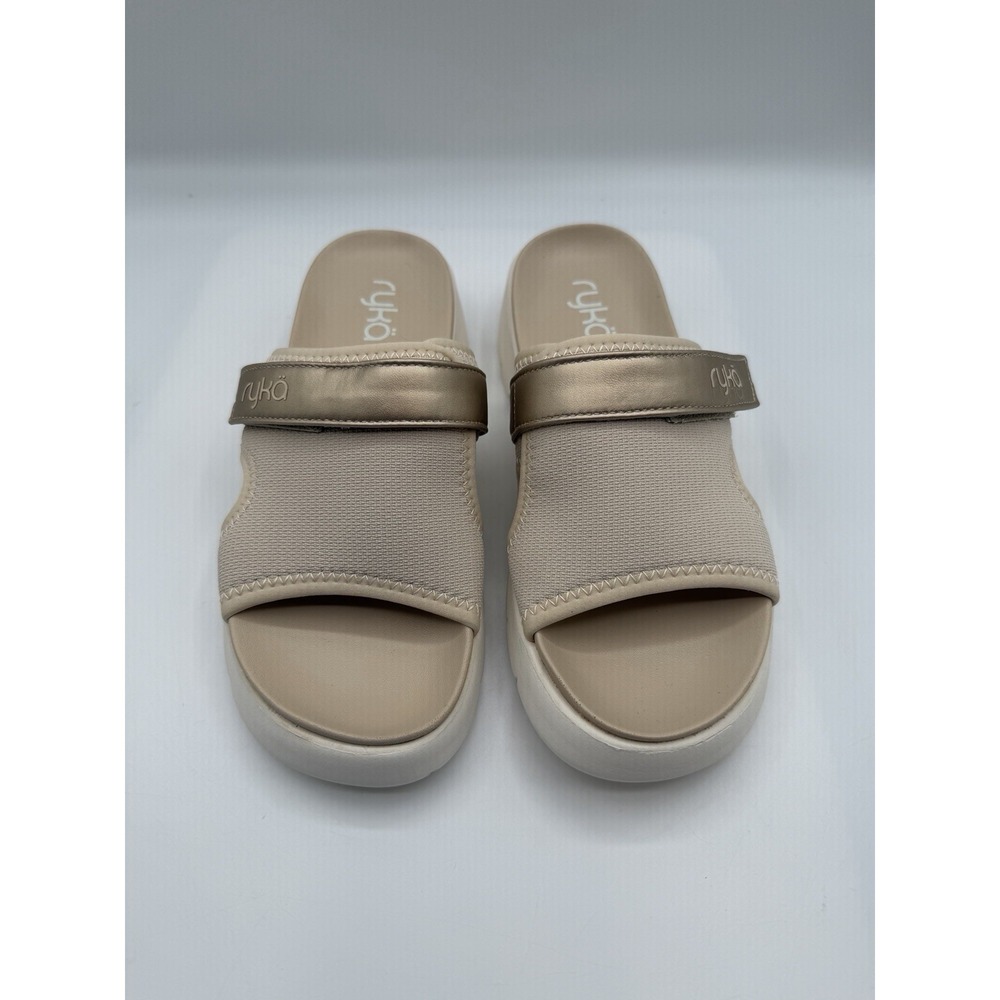 Ryka Brilliant Slip On Slide Sandals, Women's 5.5 M,Tapioca Beige,ActivFoam, NIB - Picture 2 of 16